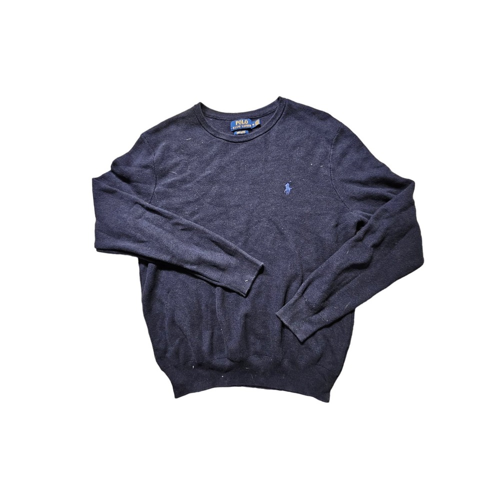 Men’s polo Ralph Lauren medium Pima cotton sweater blue - Picture 1 of 3